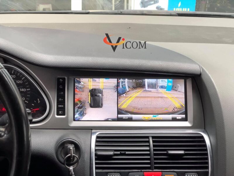 Màn android cho Audi Q7 (2005-2009) 10.25 inch liền cam 360.