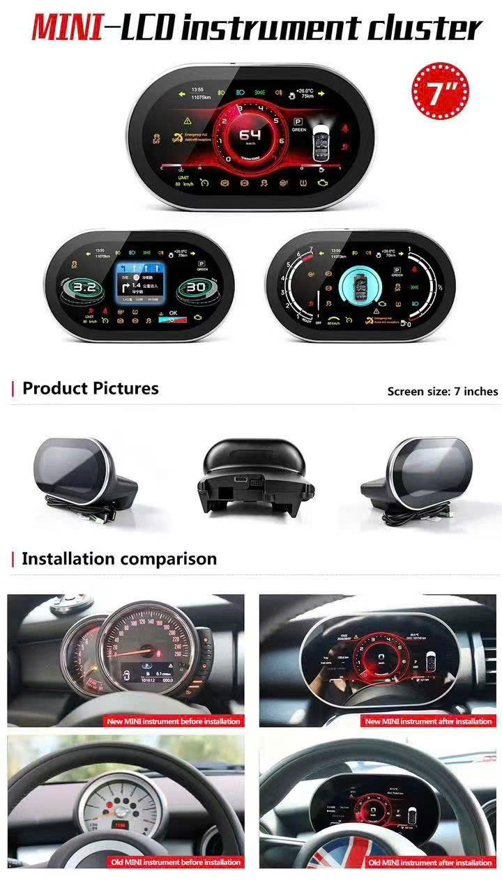 ĐỒNG HỒ 7"CHO MINI COOPER ZIN 100% ĐỒNG HỒ 7"CHO MINI COOPER ZIN 100%